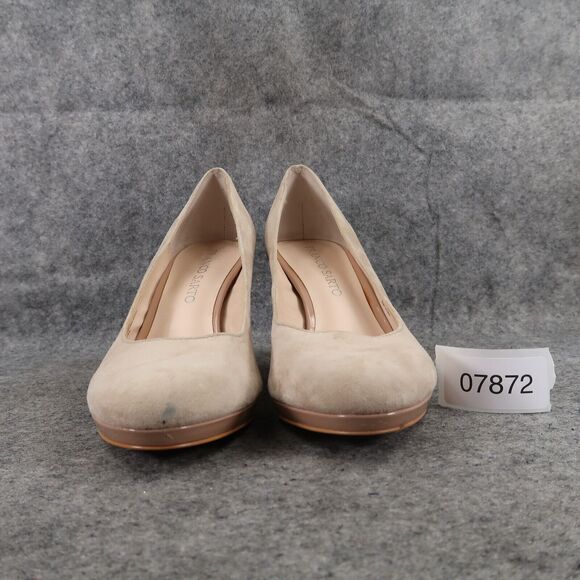 Franco Sarto Shoes Womens 7.5 Pump Platform Fashion Suede Beige Round Toe Orlina - Picture 3 of 16